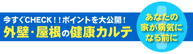 外壁・屋根の健康カルテ