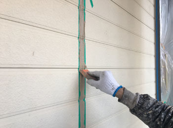 シーリング　ならし中