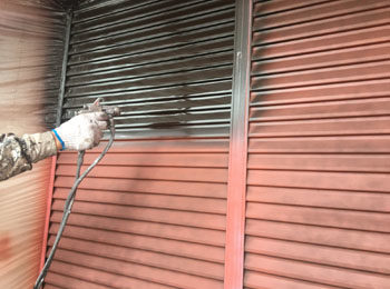 雨戸　施工中